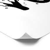 Ich vermisse dich mit Schnee-Schriftart Poster (Ecke)