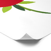 Ich vermisse dich mit schöner rote Rose Poster (Ecke)