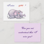 Ich vermisse dich mitteilungskarte (Vorne/Hinten)