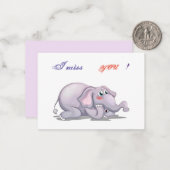 Ich vermisse dich mitteilungskarte (Vorderseite/Rückseite Beispiel)