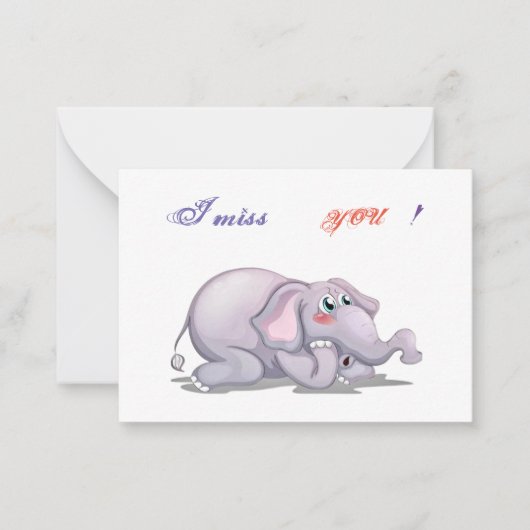 Ich vermisse dich mitteilungskarte (Vorderseite)