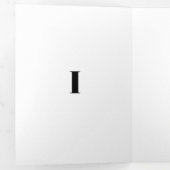 Ich vermisse dich moderne schwarze Typografie-indi Dreifach Gefaltete Karte (Innen Erste Seite)