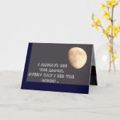 Ich vermisse dich (Mondkarte) Karte (Gelbe Blume)