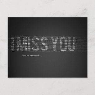 Ich vermisse dich postkarte