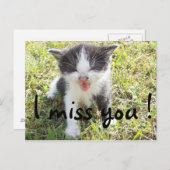 Ich vermisse dich postkarte (Vorne/Hinten)