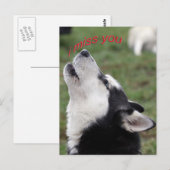 Ich vermisse dich postkarte (Vorne/Hinten)