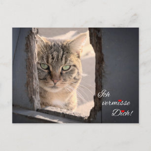 Ich vermisse dich! postkarte