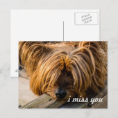 Ich vermisse dich postkarte (Vorne/Hinten)