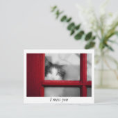 Ich vermisse dich postkarte (Stehend Vorderseite)
