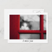 Ich vermisse dich postkarte (Vorne/Hinten)