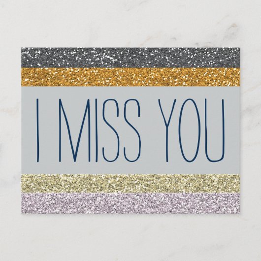 Ich vermisse dich postkarte (Vorderseite)