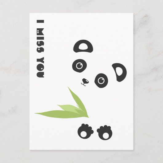 Ich vermisse dich postkarte (Vorderseite)