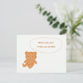 Ich vermisse dich postkarte (Stehend Vorderseite)