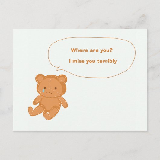 Ich vermisse dich postkarte (Vorderseite)