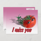 Ich vermisse dich postkarte (Vorne/Hinten)