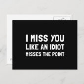 Ich vermisse dich postkarte (Vorne/Hinten)