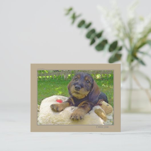 Ich vermisse dich postkarte (Stehend Vorderseite)