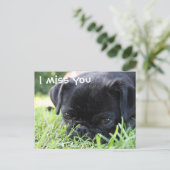 Ich vermisse dich postkarte (Stehend Vorderseite)