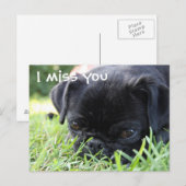 Ich vermisse dich postkarte (Vorne/Hinten)