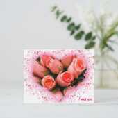 Ich vermisse dich postkarte (Stehend Vorderseite)