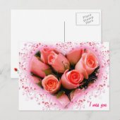 Ich vermisse dich postkarte (Vorne/Hinten)