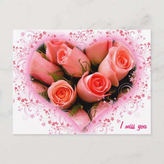Ich vermisse dich postkarte (Vorderseite)