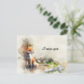 Ich vermisse dich postkarte (Stehend Vorderseite)