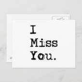Ich vermisse dich. postkarte (Vorne/Hinten)