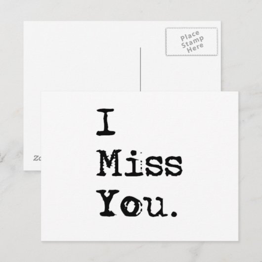 Ich vermisse dich. postkarte (Vorne/Hinten)