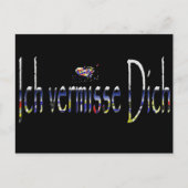 Ich vermisse Dich Postkarte (Vorderseite)