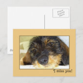 Ich vermisse dich postkarte (Vorne/Hinten)