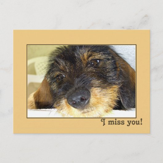 Ich vermisse dich postkarte (Vorderseite)