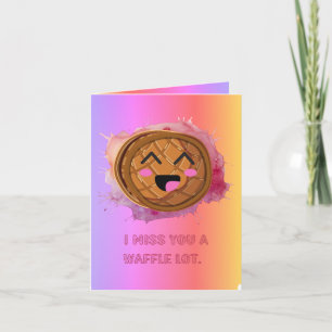 Ich vermisse dich sehr - ein Waffel-haufen voller  Karte