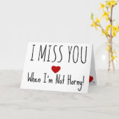 Ich vermisse dich selbst, wenn ich nicht geil bin karte (Gelbe Blume)