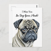 Ich vermisse dich so sehr, dass du gegangen bist postkarte (Vorne/Hinten)