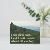 Ich vermisse dich so sehr... postkarte (Stehend Vorderseite)