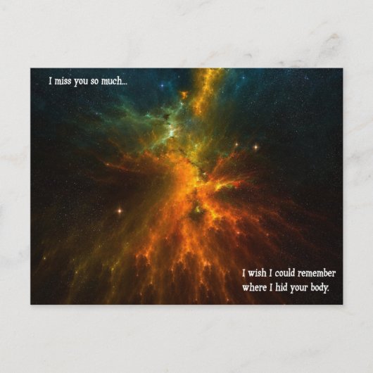 Ich vermisse dich so sehr... postkarte (Vorderseite)