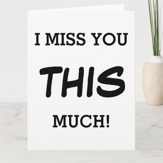 Ich vermisse dich so sehr! - VERMISST Karte (Vorderseite)