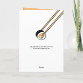 "Ich vermisse dich soy sehr" "Lass uns Sushi holen Karte (Rückseite)