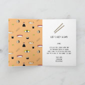 "Ich vermisse dich soy sehr" "Lass uns Sushi holen Karte (Innenseite)