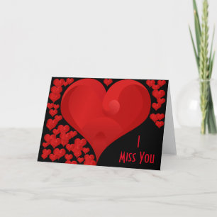 Ich vermisse dich, süße Valentine Liebe Hört Feiertagskarte