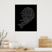 Ich vermisse dich Text, auch, in Hälfte des Herzen Poster (Küche)