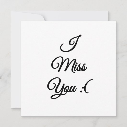 Ich vermisse dich traurig emoji einladung (Vorderseite)