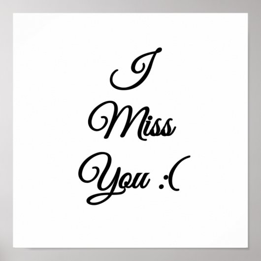 Ich vermisse dich traurig emoji poster (Vorne)