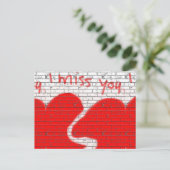 Ich vermisse dich, Twinflame Friend Liebe Broken H Postkarte (Stehend Vorderseite)