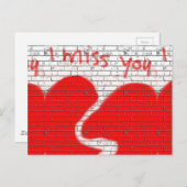 Ich vermisse dich, Twinflame Friend Liebe Broken H Postkarte (Vorne/Hinten)