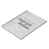 Ich vermisse dich, weil... Gkurze Keepake Journal Notizblock (Linke Seite)