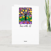 Ich vermisse dich | Whimsistische Kunst Karte (Rückseite)