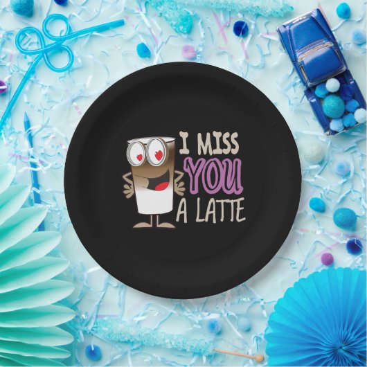 Ich vermisse dir einen Latte Pappteller (Party)