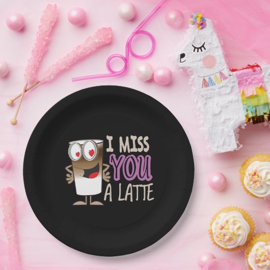 Ich vermisse dir einen Latte Pappteller (Party)
